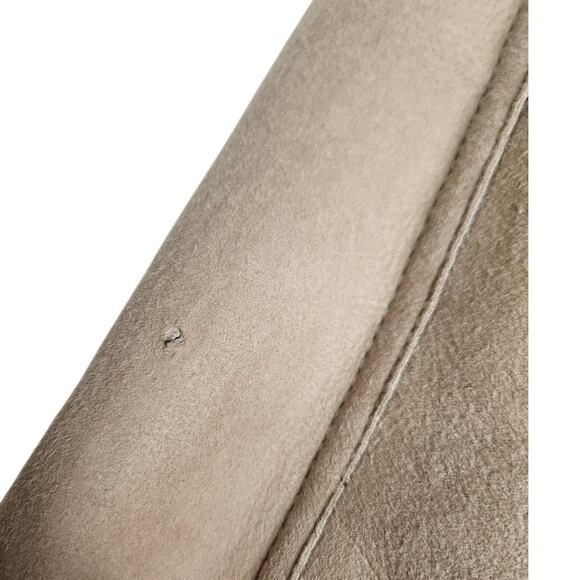 Vintage 70s Long Shearling Coat 10 Brown Leather Sawyer Napa Ski Hood Belted - Picture 4 of 15